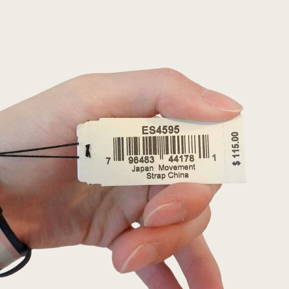 Fossil ES4595 Scarlette Mini Three-Hand Date Striped Navy Leather Watch - Picture 6 of 6